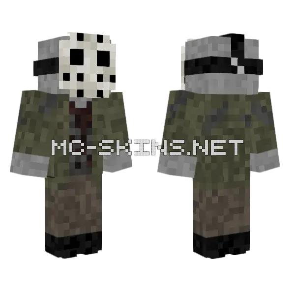 Ghost Jason Never Hike Minecraft skin, front and back