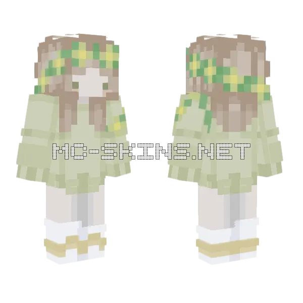 Ghost Lemon Minecraft skin, front and back