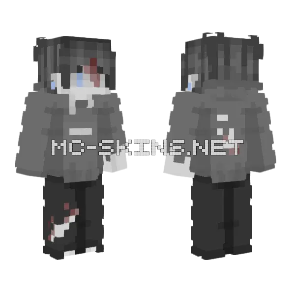 Ghost Not Found Minecraft skin, front and back