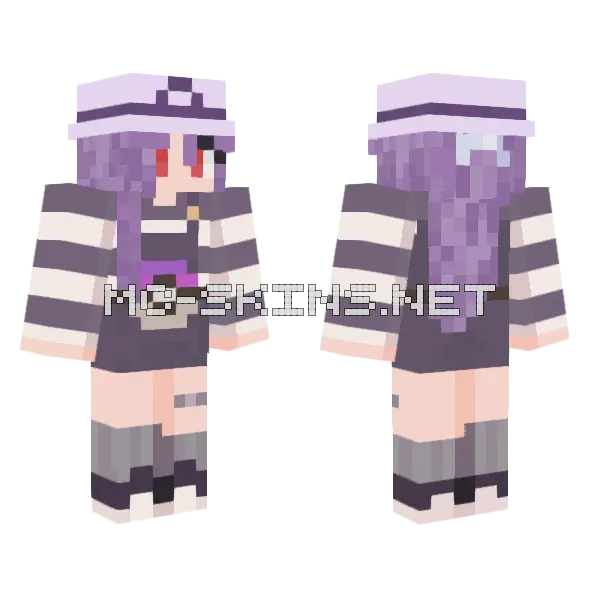 Ghost Pokemon Trainer Minecraft skin, front and back