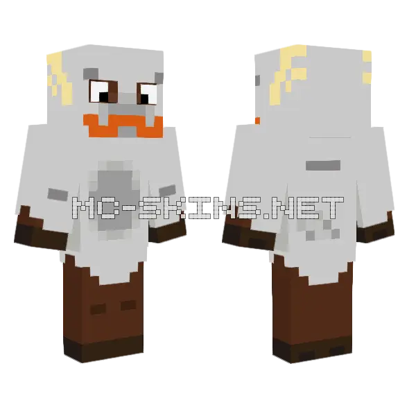 Ghost Sheet Moostache Minecraft skin, front and back