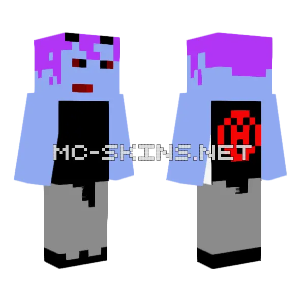 Ghost Skin 2.0 Minecraft skin, front and back