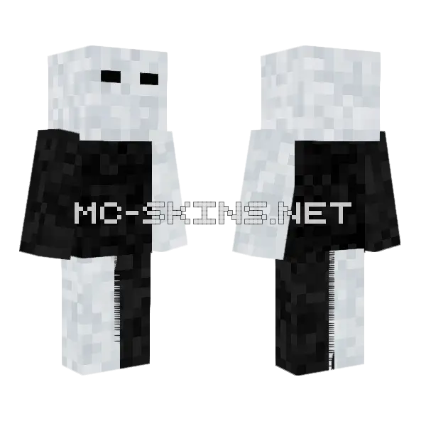 Ghost Skin Minecraft skin, front and back
