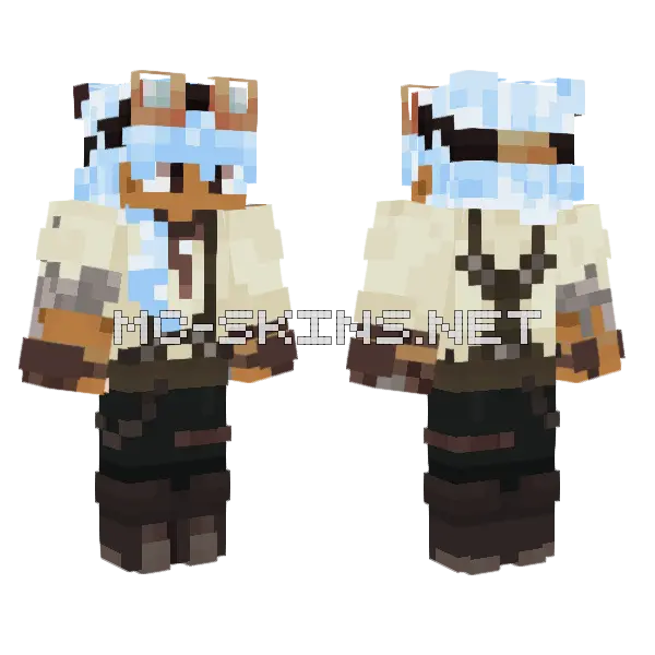 Ghostbee Minecraft skin, front and back