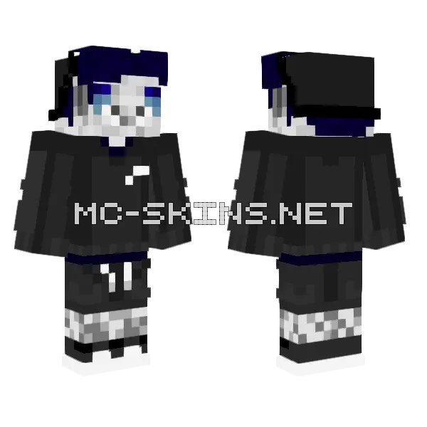 Ghostey Minecraft skin, front and back