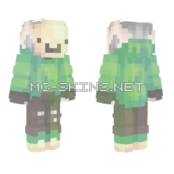 Ghostjd Green Outfit Minecraft skin, front and back