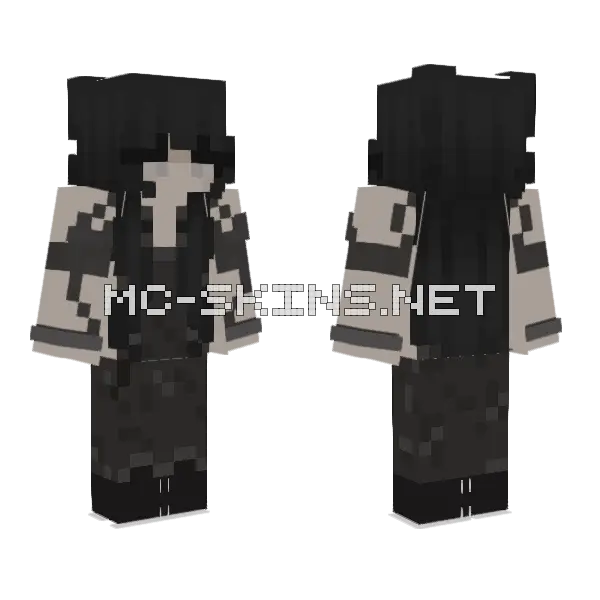 Ghostly Wife Minecraft skin, front and back