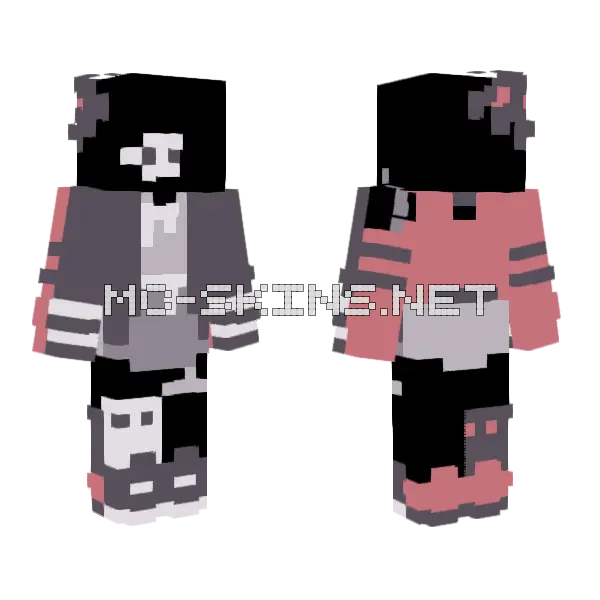 Ghosts And Spiders Raffle Minecraft skin, front and back