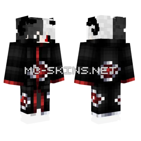 Ghoul Akatsuki Main Skin Minecraft skin, front and back