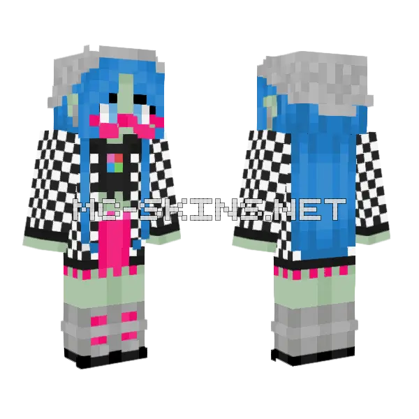 Ghoulia Yelps Monster High Gen 3 Minecraft skin, front and back