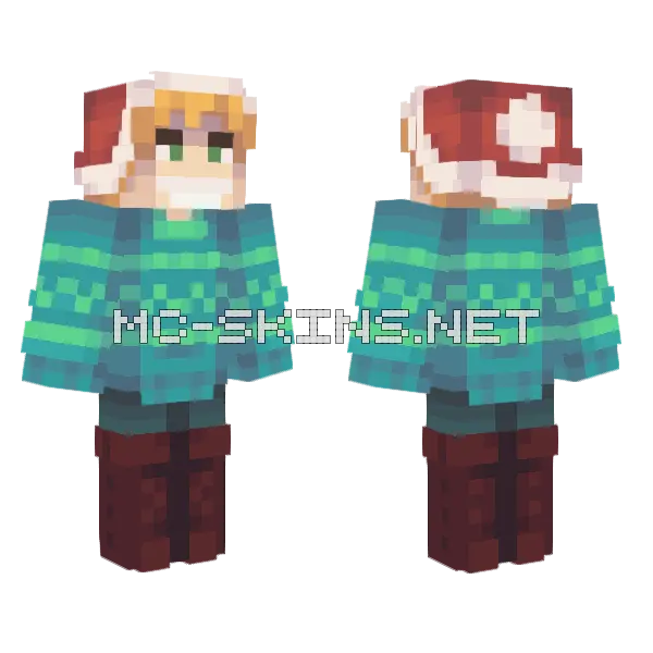 Gift Exchange Fanskin Marathon Minecraft skin, front and back