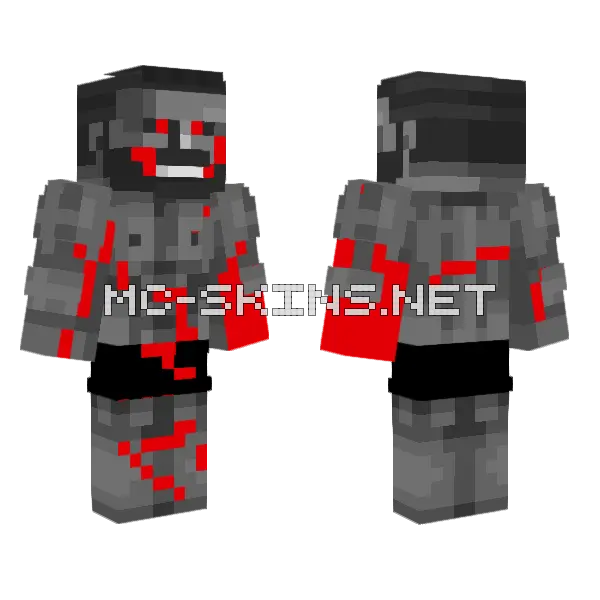 Gigachad Got Angry Minecraft skin, front and back