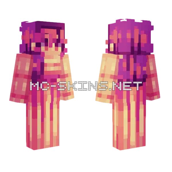 Gilded Sunset Pce Minecraft skin, front and back