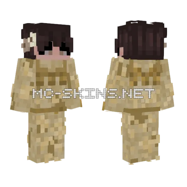 Gillie Suit Bigwolf Minecraft skin, front and back