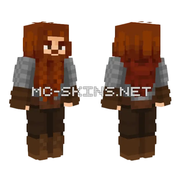 Gimli Mail Hood Minecraft skin, front and back