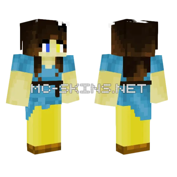 Gina Cloud Vers 1 Minecraft skin, front and back