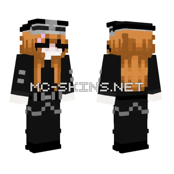 Ginger Soldier No Cape Minecraft skin, front and back