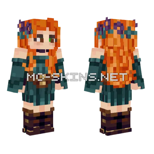 Ginger Yes Minecraft skin, front and back