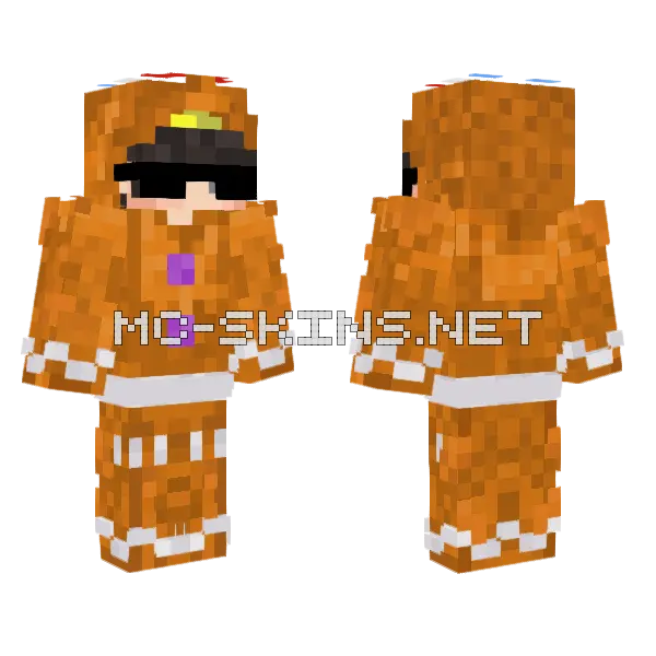 Gingerbread Man Minecraft skin, front and back