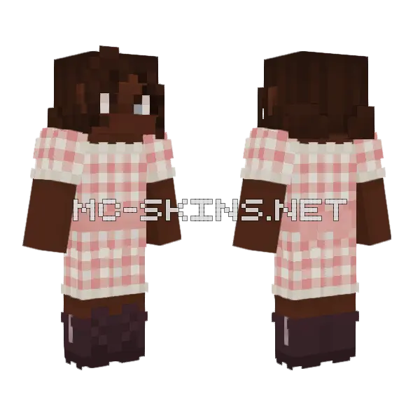 Gingham Girl Minecraft skin, front and back