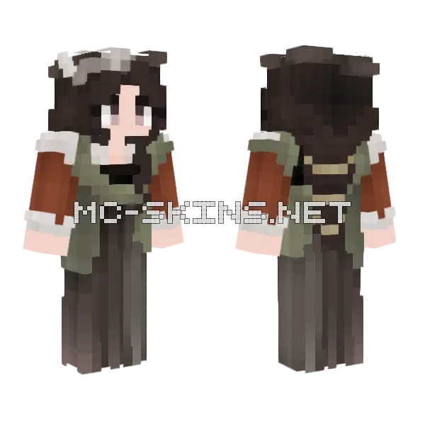 Girl Minecraft skin, front and back