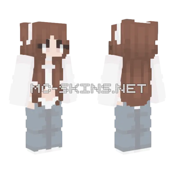 Girl Minecraft skin, front and back