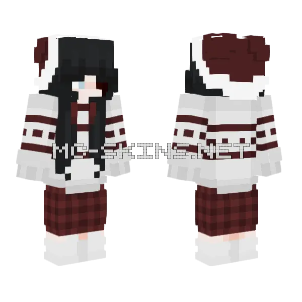 Girl Minecraft skin, front and back