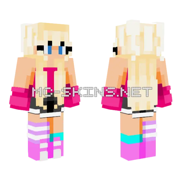 Girl Idk Rce Minecraft skin, front and back