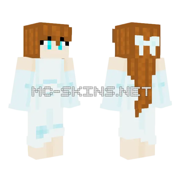 Girl In Ghost Costume Minecraft skin, front and back