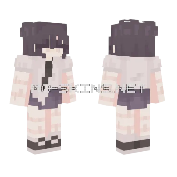 Girl In School Uniform Minecraft skin, front and back