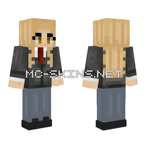 Girl In Suit Minecraft skin, front and back