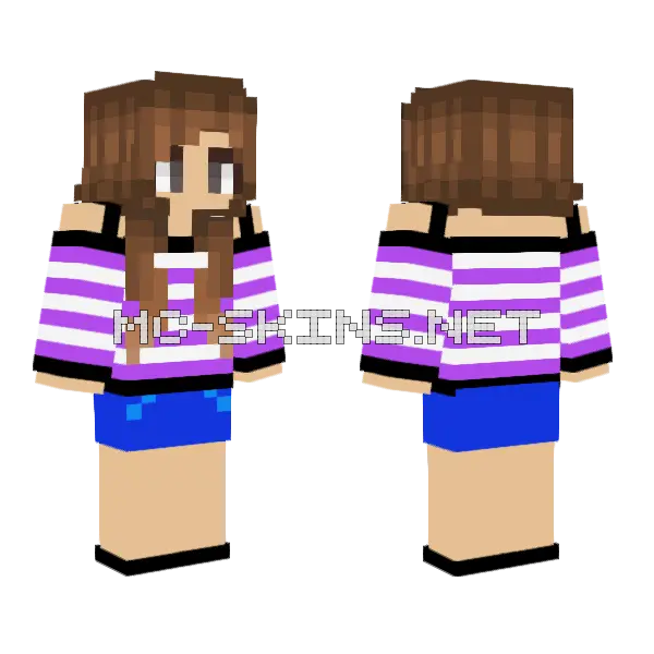 Girl In Swimsuit Minecraft skin, front and back