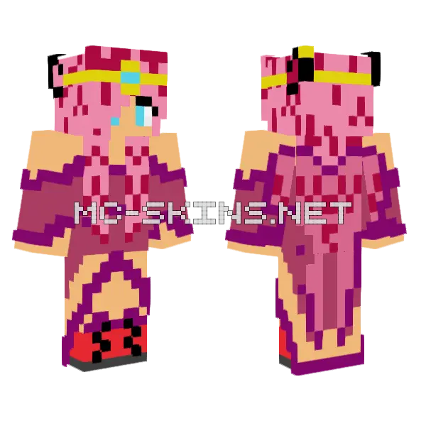 Girl Love Wolf Minecraft skin, front and back