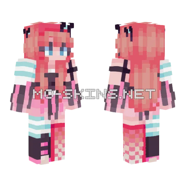 Girl On Fire Rce Minecraft skin, front and back