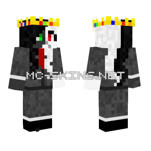 Girl Ranboo Minecraft skin, front and back