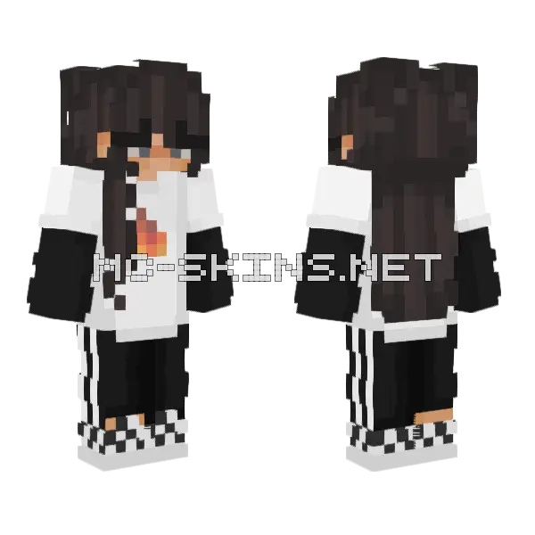 Girl Sapnap Minecraft skin, front and back