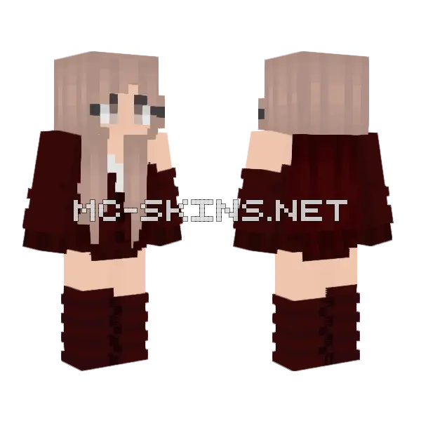Girl School Uniform Minecraft skin, front and back