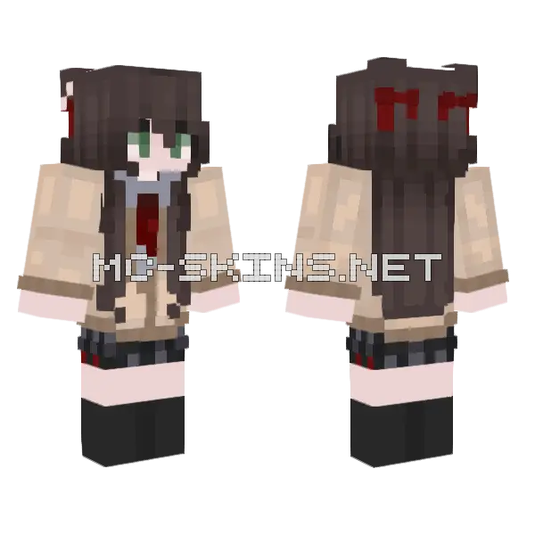 Girl School Uniform Minecraft skin, front and back