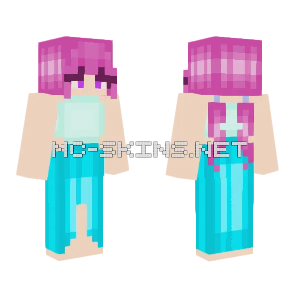 Girl With Formal Dress Minecraft skin, front and back
