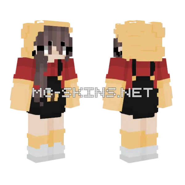 Girl With Mask Minecraft skin, front and back