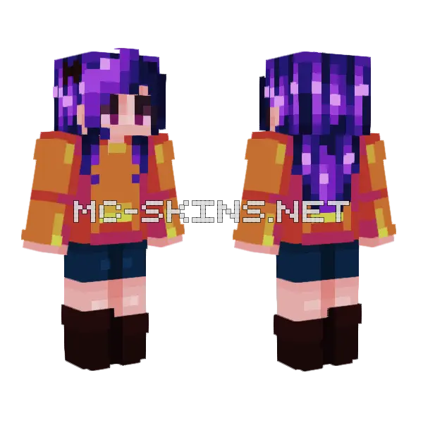 Girly Nova V 2 Minecraft skin, front and back