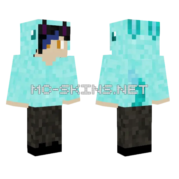 Glaceon Prod Minecraft skin, front and back