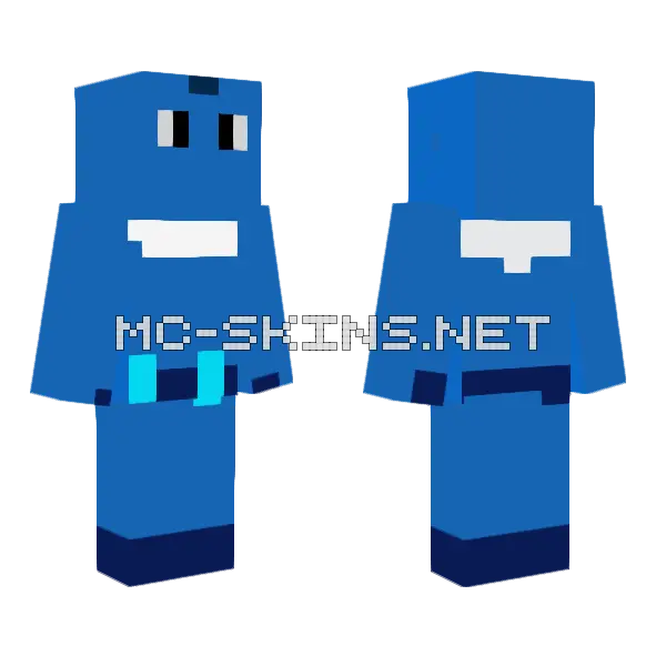 Glacial Test Dummy Minecraft skin, front and back