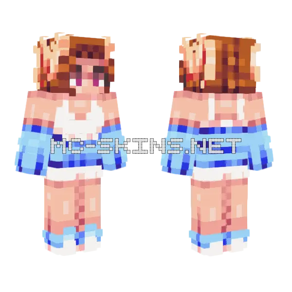 Glamorous SF8 Minecraft skin, front and back