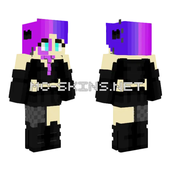 Glamrock Amira Minecraft skin, front and back