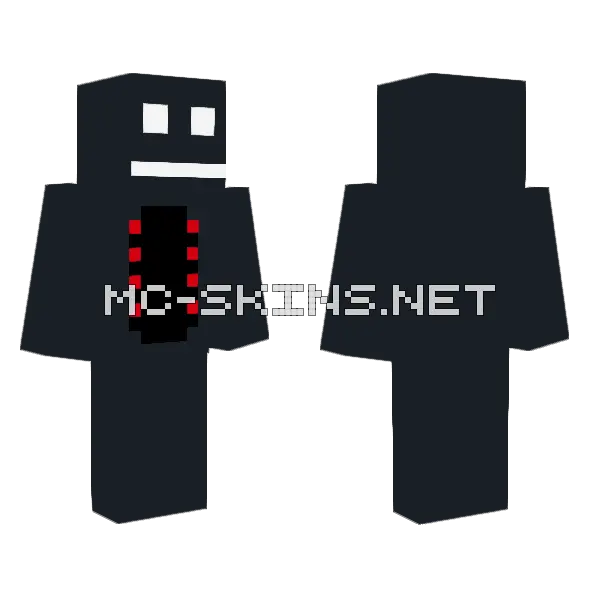Glamrock Endo Minecraft skin, front and back