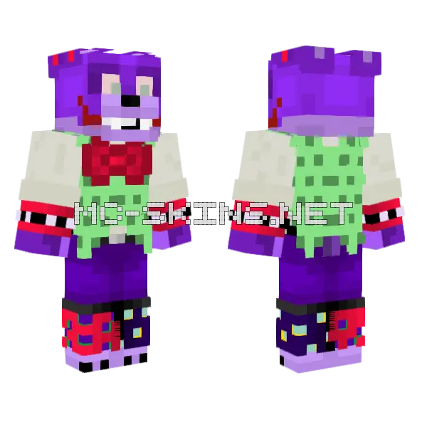 Glamrock Joker Minecraft skin, front and back