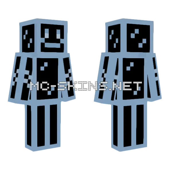 Glass Guy Minecraft skin, front and back