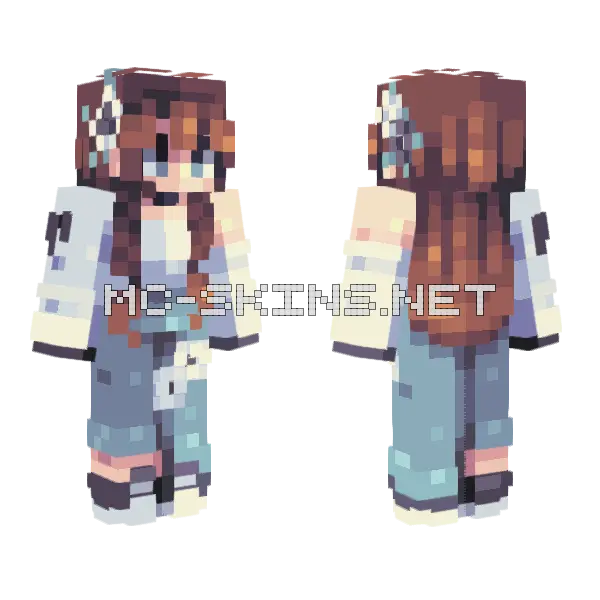 Glass Heart Remake Minecraft skin, front and back