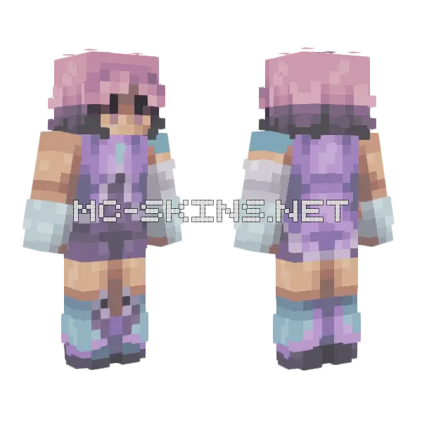 Glimmer Girl Minecraft skin, front and back